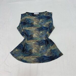 Jaipur Blue Blouse with Artistic Print